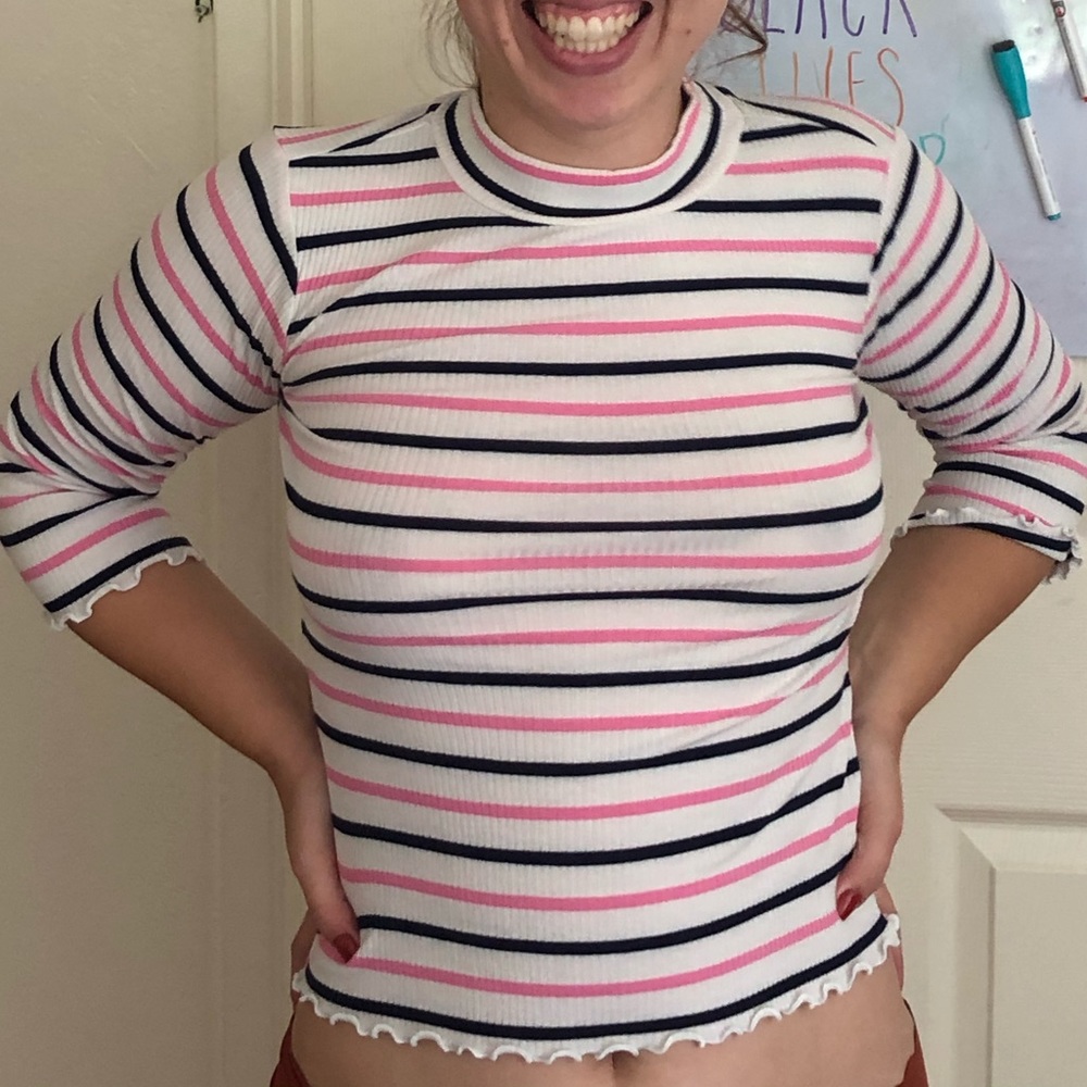striped low turtle neck 💖